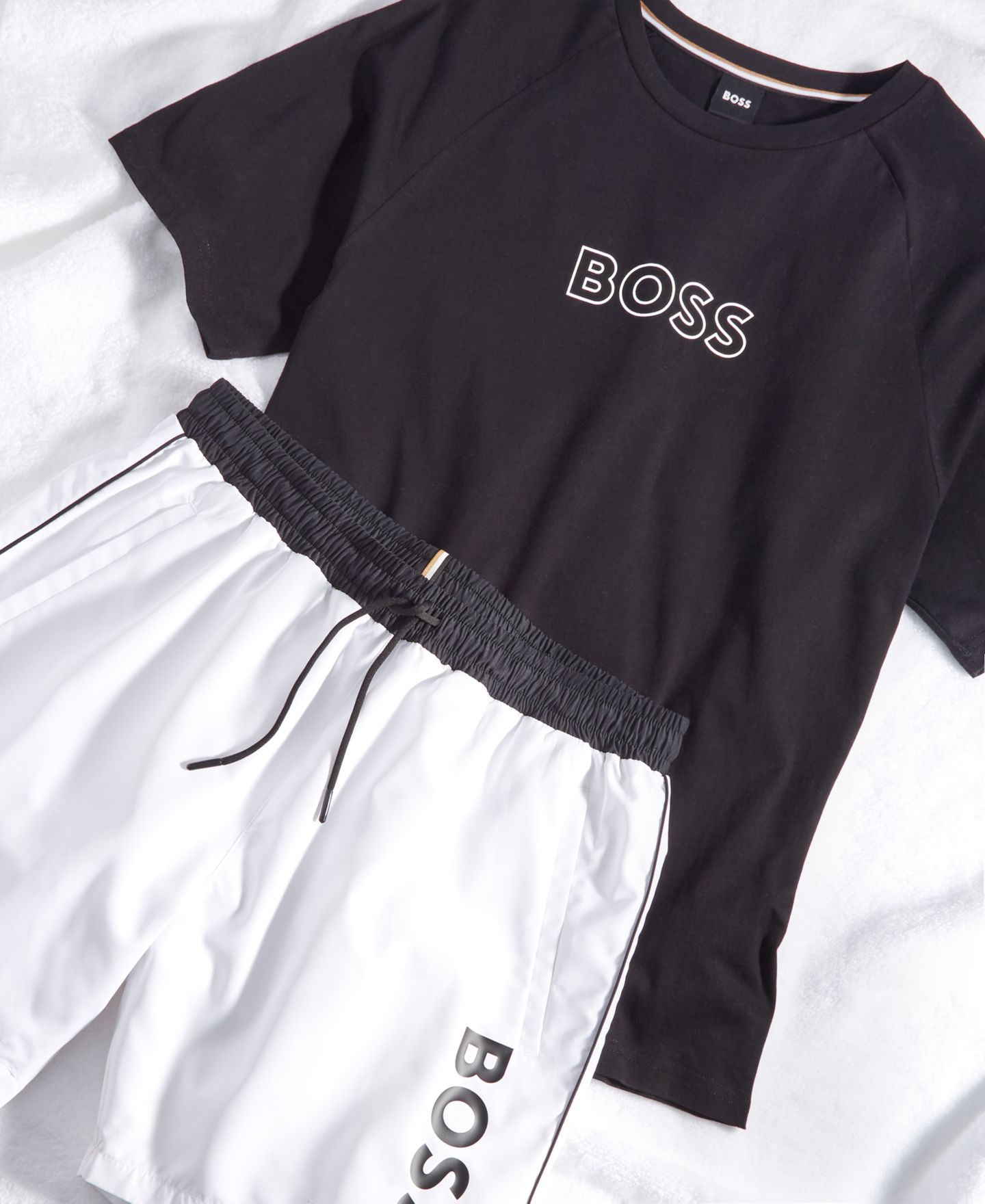 Плавки BOSS для мужчин, с логотипом — Hugo Boss, цвет: Синий — фото 3