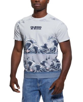 GUESS - Men's Pacific Waves Graphic Crewneck T-Shirt