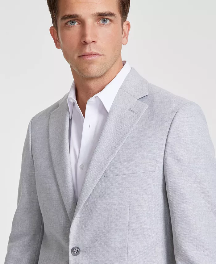 Men's Modern-Fit Solid Grey Sport Coat - thumbnail 3