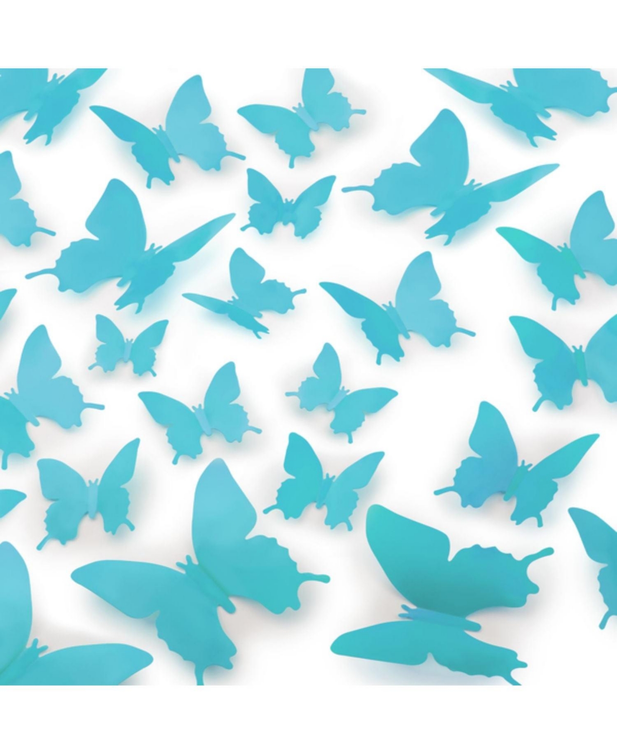 Zulay Kitchen 3D Removable Butterfly Wall Decor with 3 Wing Designs - 24pcs