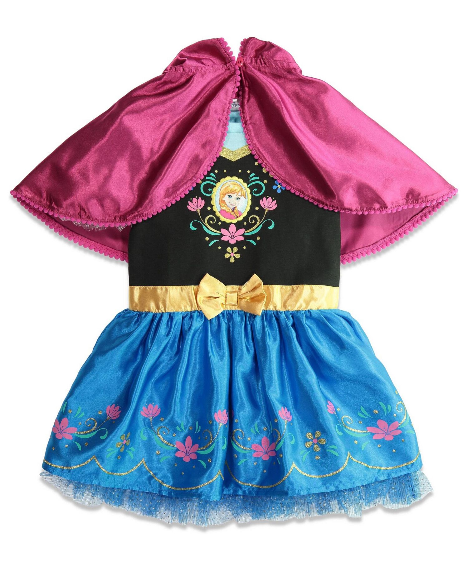 Toddler Girls Princess Anna Cosplay Hooded Dress