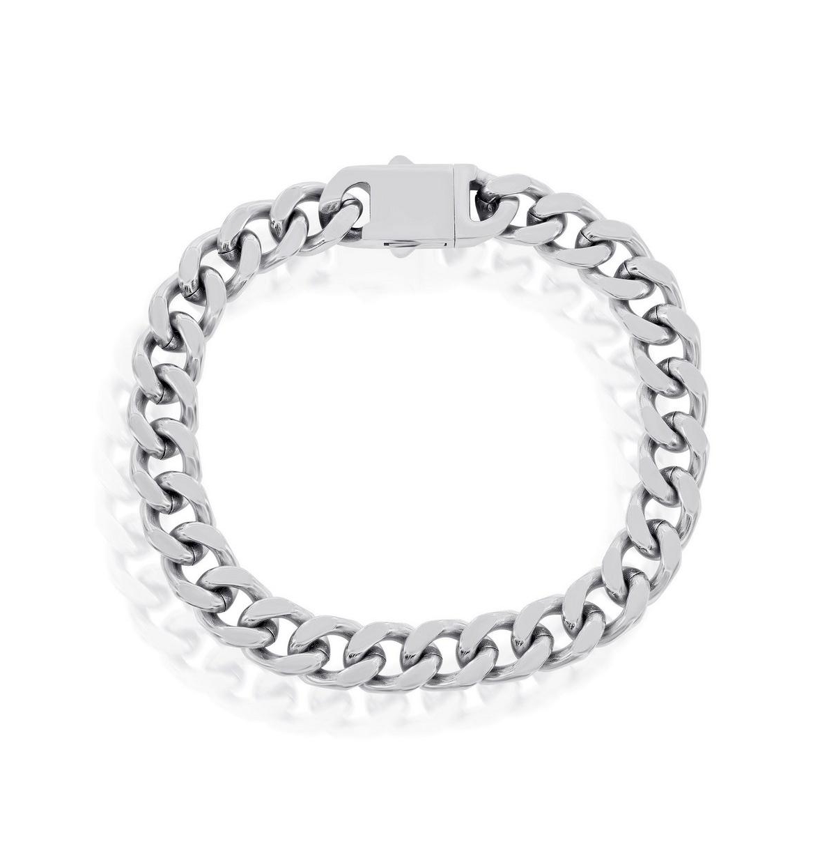Stainless Steel 10mm Cuban Link Bracelet - Gold
