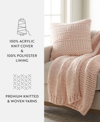 Cozy Chunky Knit Decorative Pillow, 20" x 20"