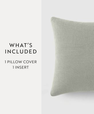 Stone Washed and Distressed Decorative Pillow, 20" x 20"