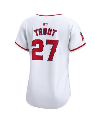 Women's Mike Trout White Los Angeles Angels Home Limited Player Jersey