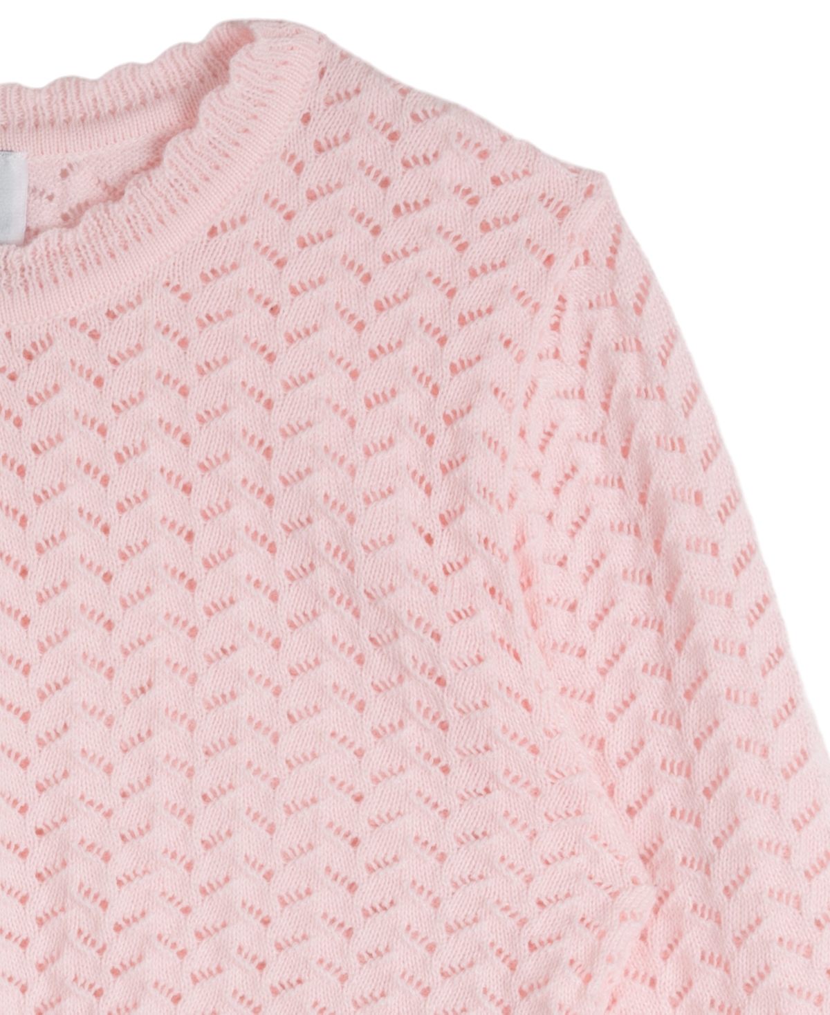 Shop Rare Editions Little Girls Crochet Cardigan Sweater In Blush