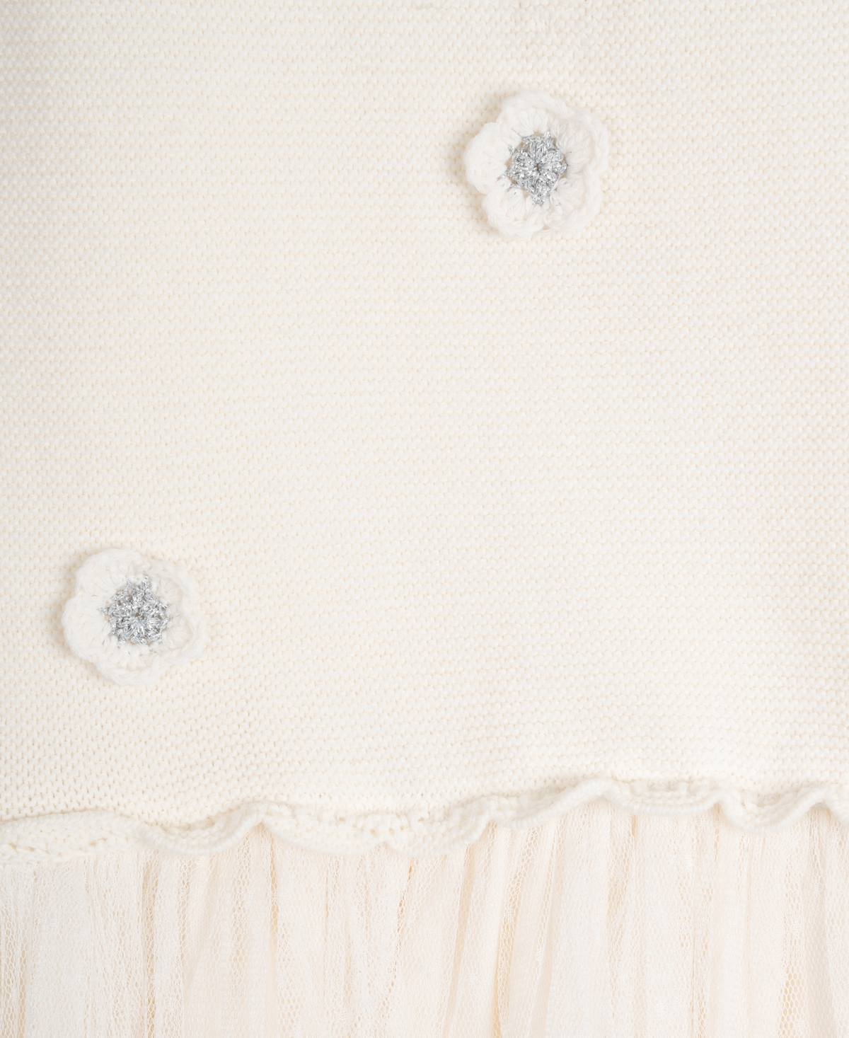 Shop Rare Editions Little Girls Crochet Flower Casual Dress In Ivory