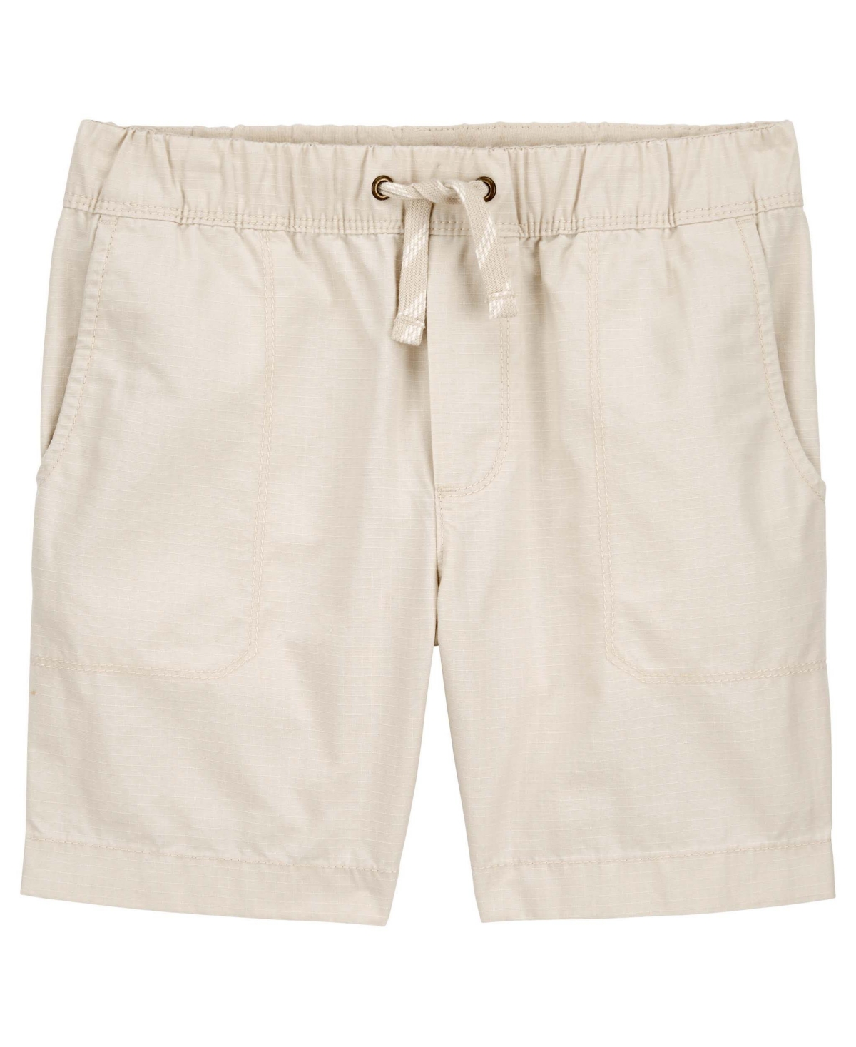 Shop Carter's Big Pull On Canvas Shorts In Cream