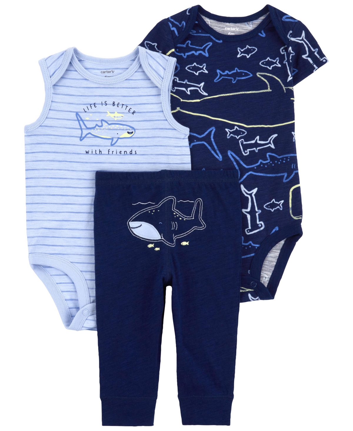Shop Carter's Baby 3 Piece Whale Little Character Set In Blue