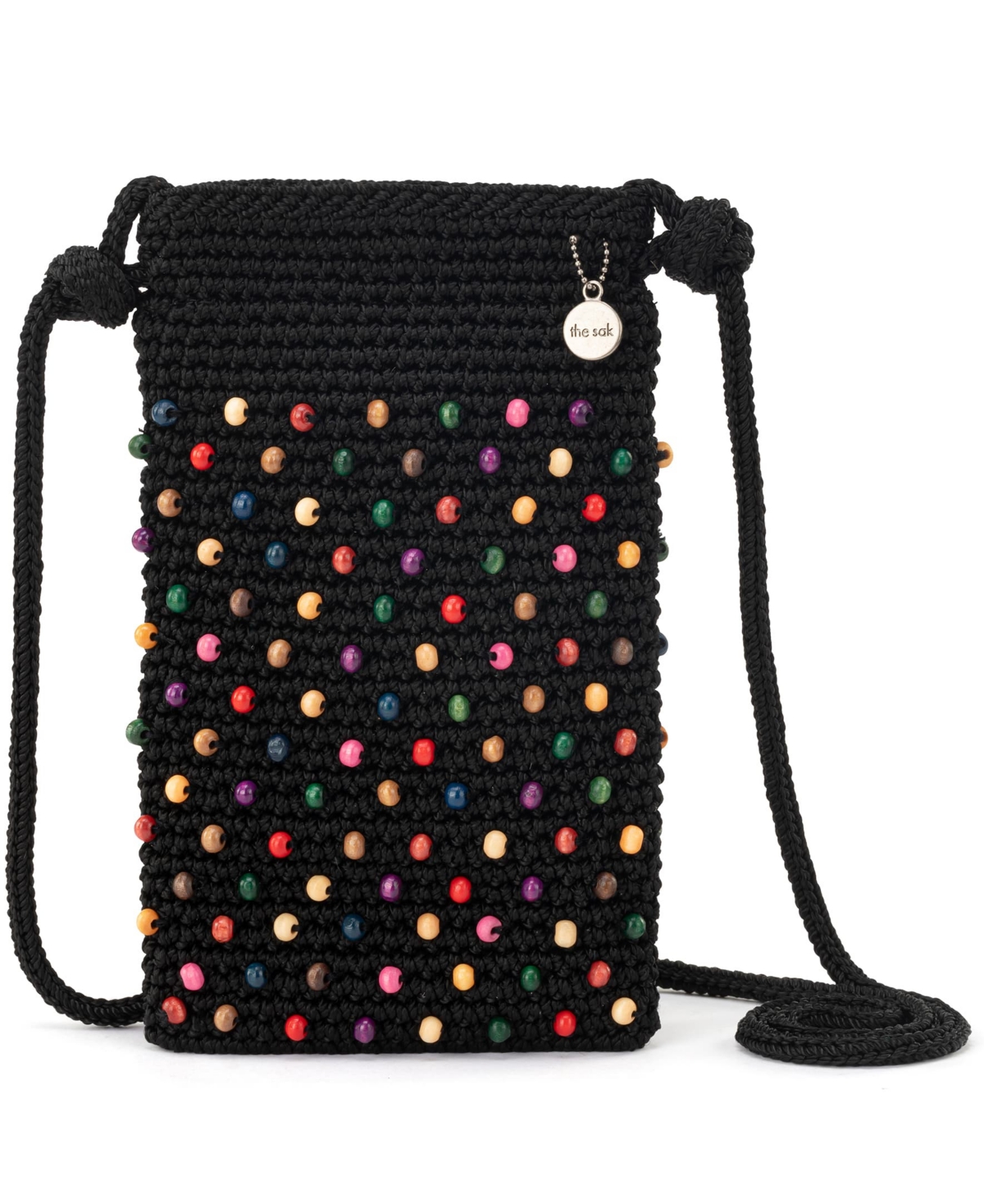 Josie Crochet Mini Crossbody Bag - Black Multi Beads