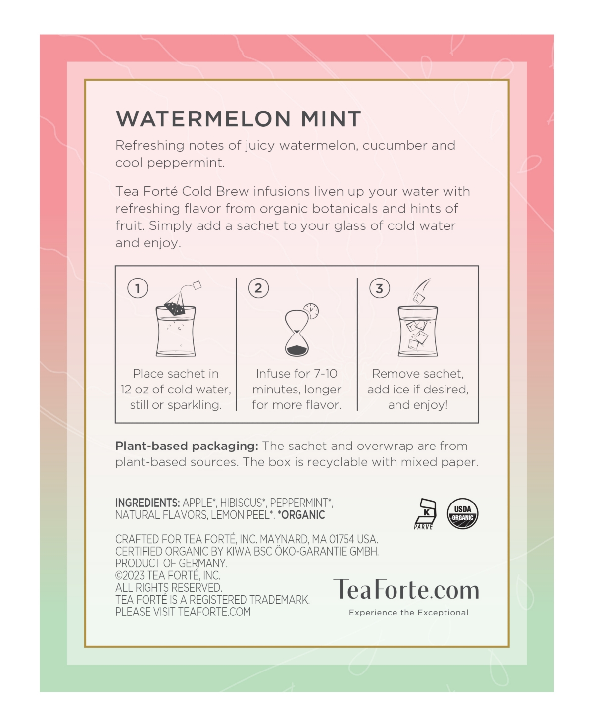 Tea Forte Cold Brew Duo And Poom Cup Tea Bundle, 4 Piece In No Color