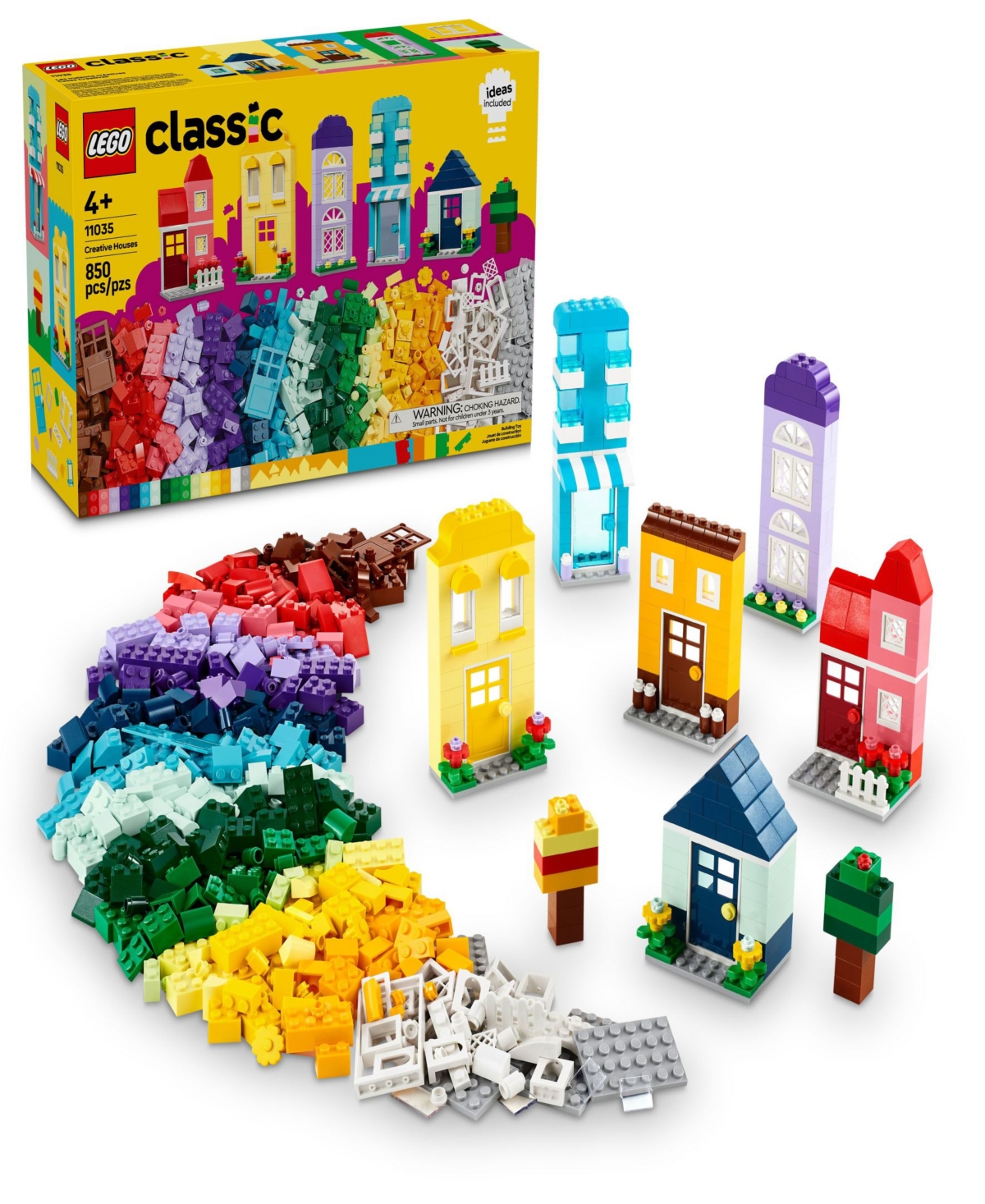Shop Lego Classic Creative Houses Building Toy 11035, 850 Pieces In Multicolor