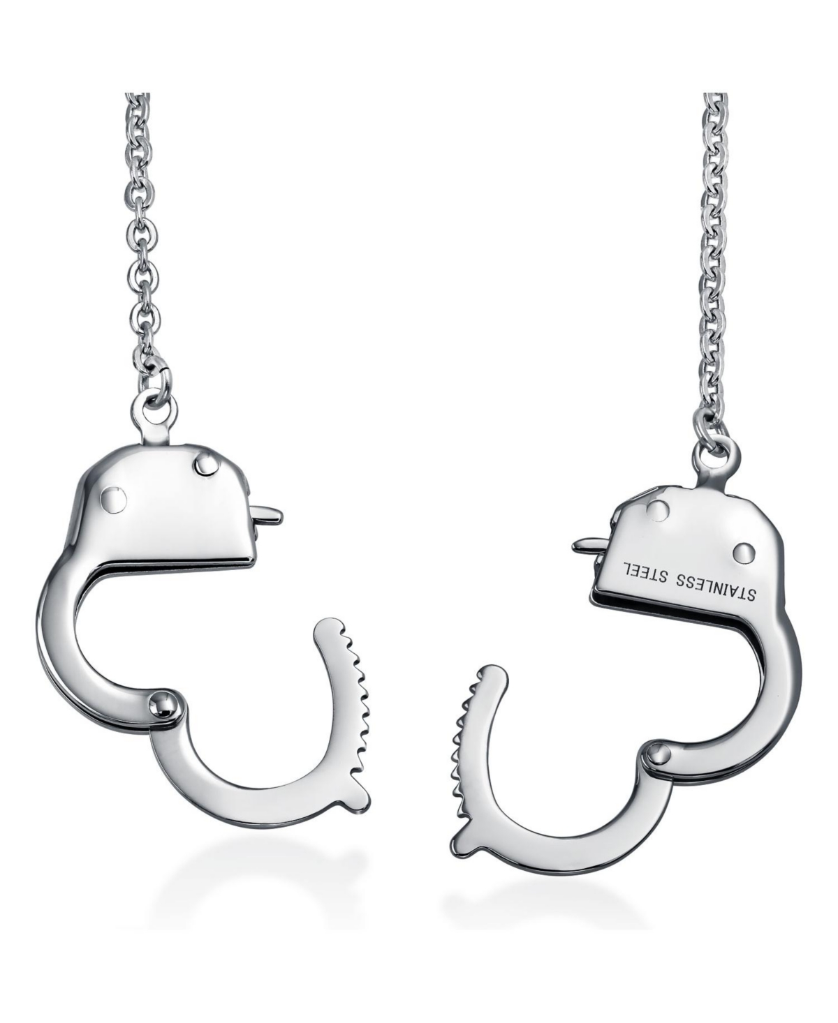 Bling Jewelry Biker Jewelry Large Handcuff Statement Necklace Stainless Steel Pendant For Women Inch