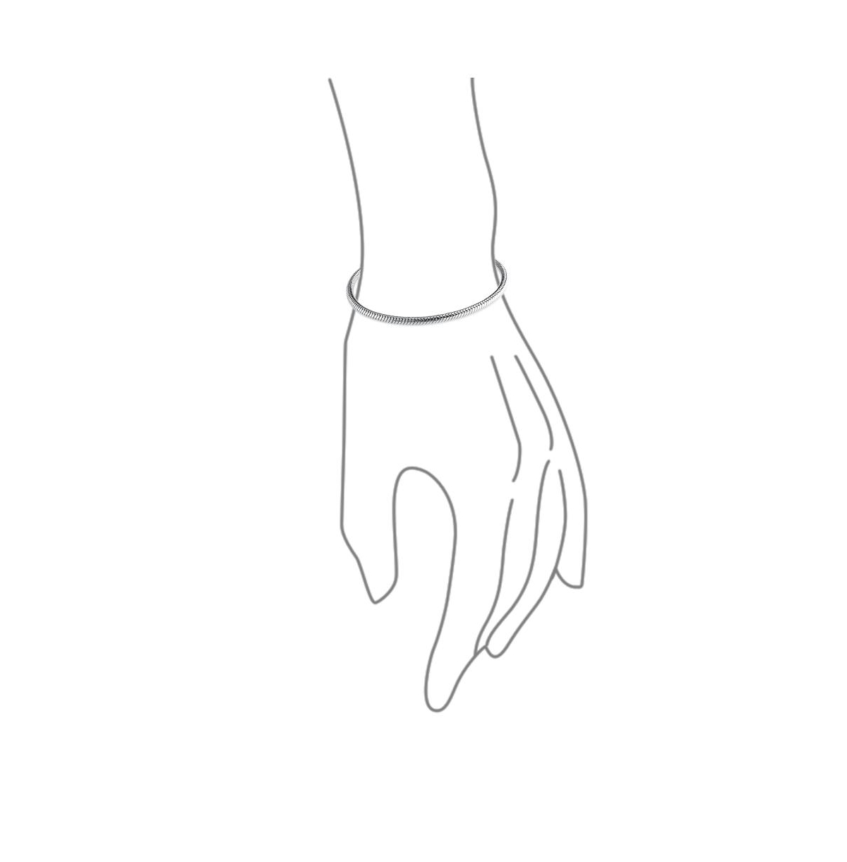 Bling Jewelry Unisex SterlingSnake Bracelet Foxtail Wheat Charm Lobster Clasp - Silver