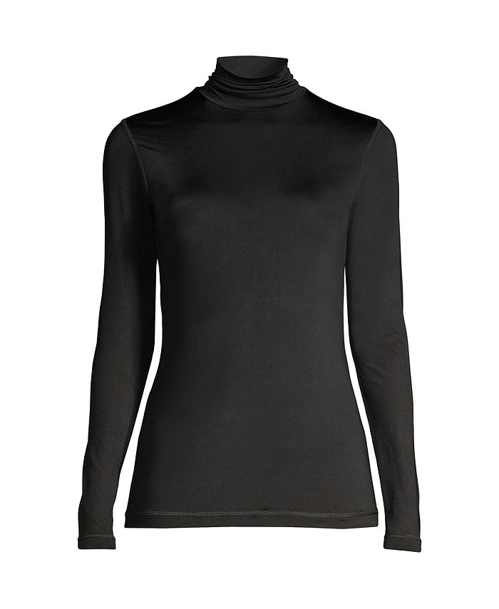 Lands' End Women's Thermaskin Heat Long Sleeve Turtleneck Long