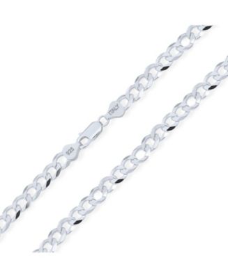 Bling Jewelry Mens Solid 7MM Diamond Cut .925 Sterling Silver Miami