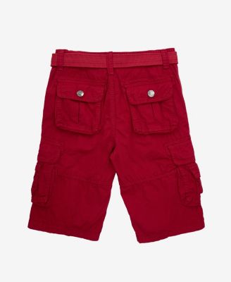 RAW X Big Boys Belted Twill Cargo Shorts