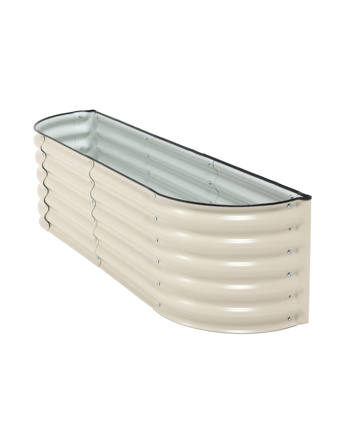 Peon Metal Outdoor Raised Garden Bed - Beige