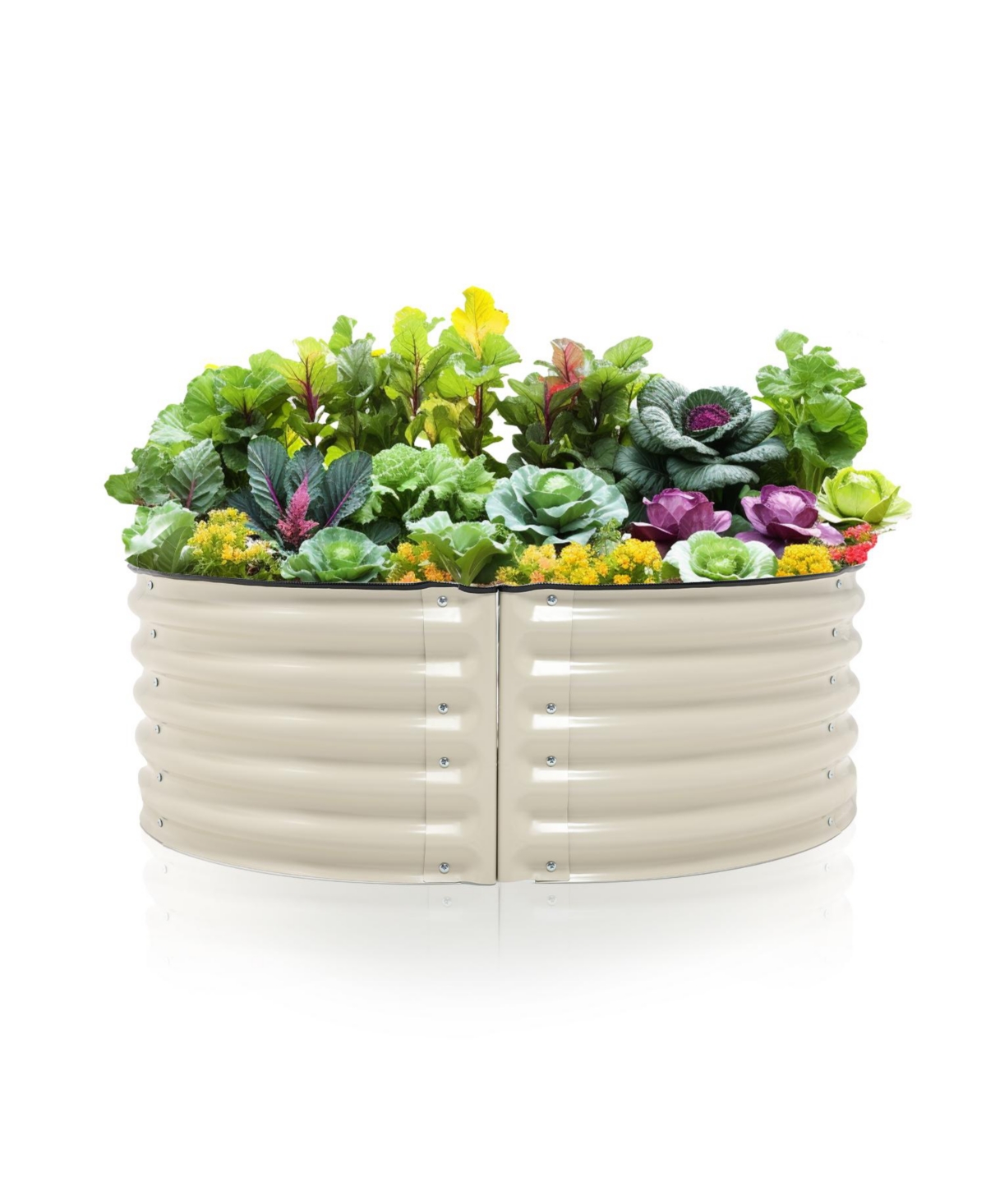 Metal Raised Garden Bed - 42''(L) x 24''(W) x 17''(H) - Outdoor Garden Planter Box for Vegetables, Flowers, and Herbs - Beige (Set of 2) - Beig