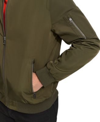 Men's Solid-Color Zipper Flight Jacket