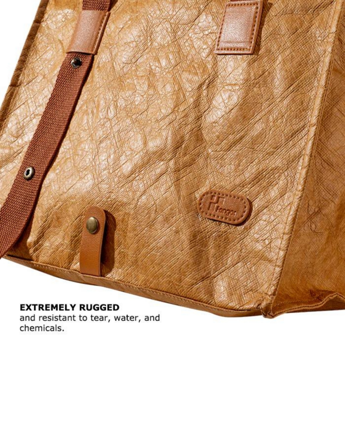 Shop Fenger Tyvek Reusable Commuter Bag In Brown