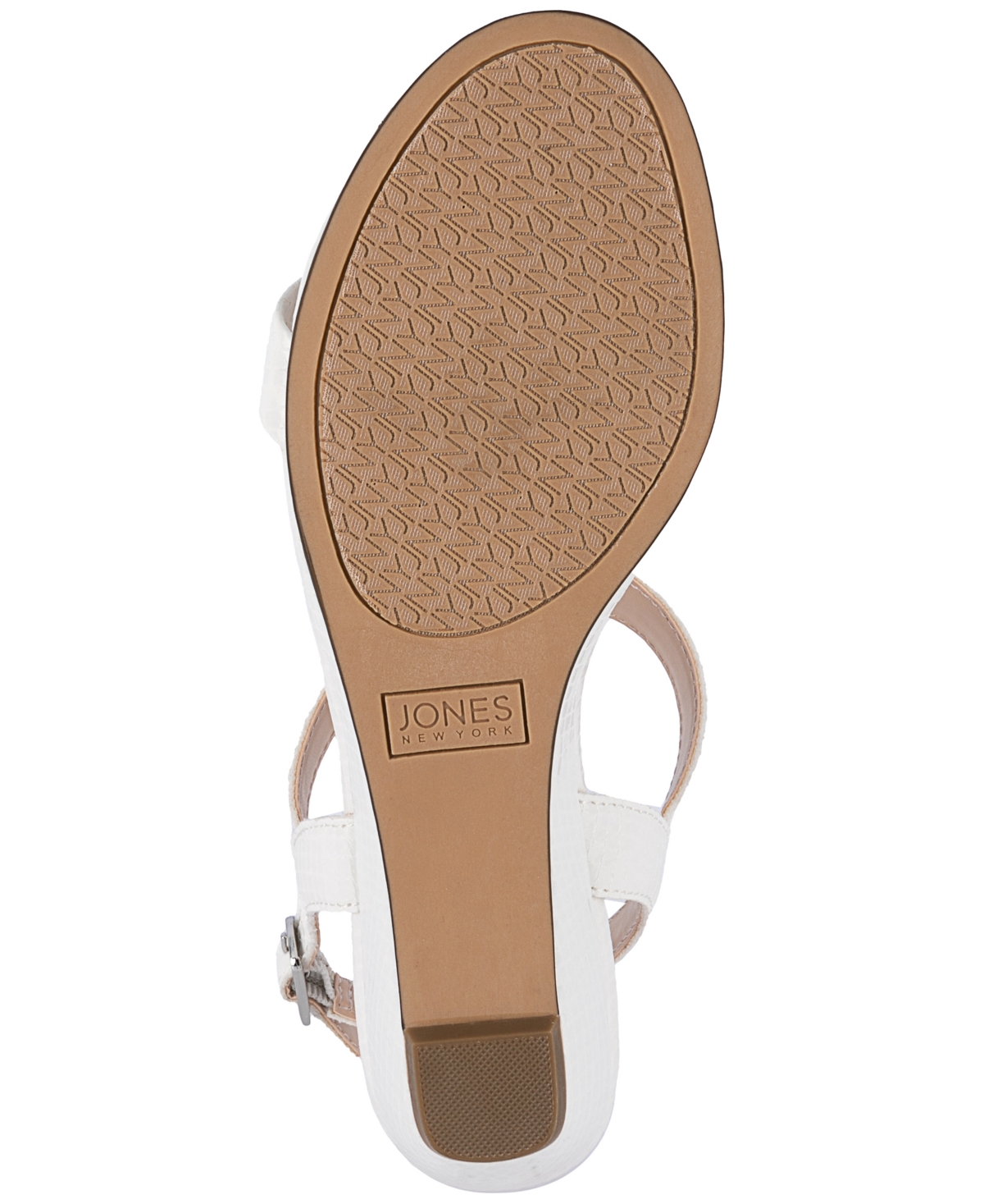 Jones New York Women's Carmeyy Ornamented Strappy Wedge Sandals - White-www