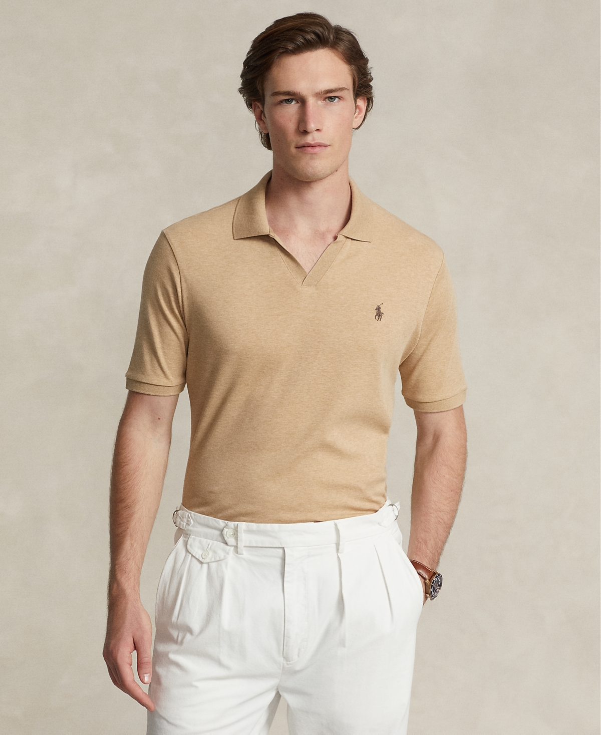 Polo Ralph Lauren Men's Classic-fit Soft Cotton Polo Shirt In Brown