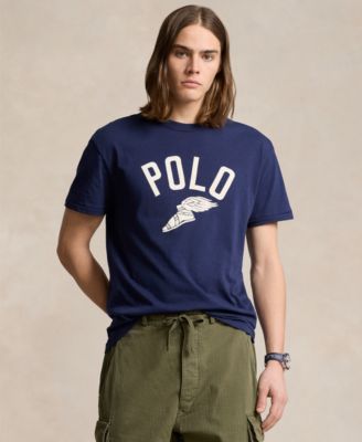폴로 랄프로렌 Polo Ralph Lauren Mens Classic-Fit Graphic Slub Jersey T-Shirt