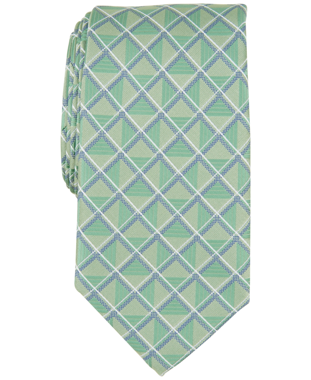 Men's Karmen Grid Tie - Silver