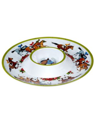 Derby Day At The Races 3 Pc Melamine Serving Set
