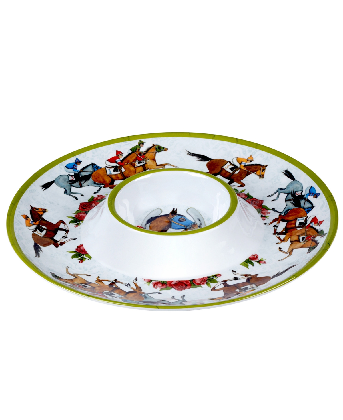 Shop Certified International Derby Day At The Races 3 Pc Melamine Serving Set In Miscellaneous