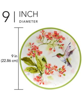 Hummingbirds Melamine Salad Plates, Set of 6