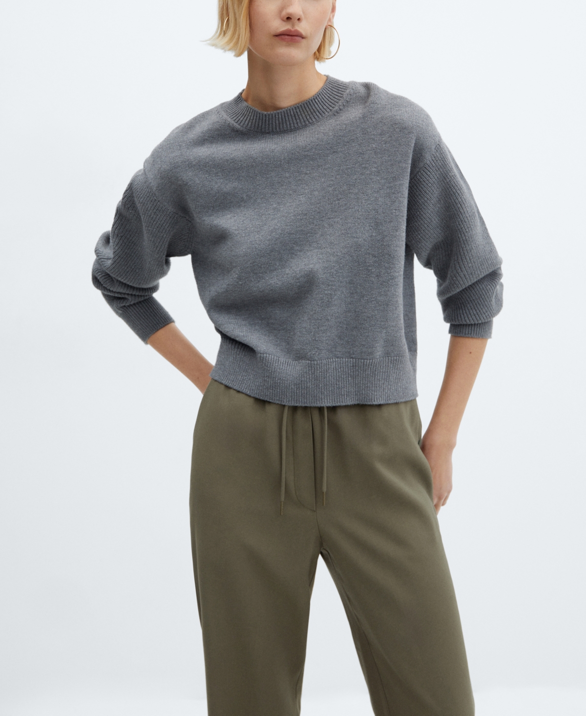 Mango Women's Flowy Bow Detail Straight-Fit Pants
