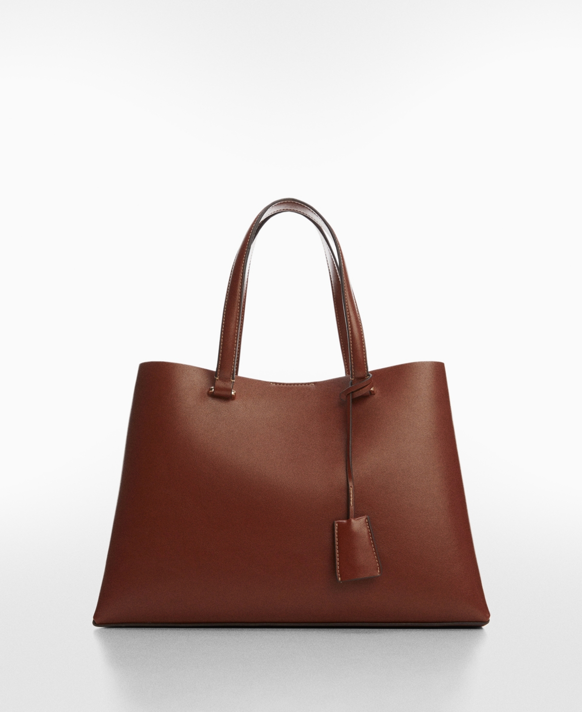Shop Mango Women's Dual Compartment Shopper Bag In Light,pastel Brown