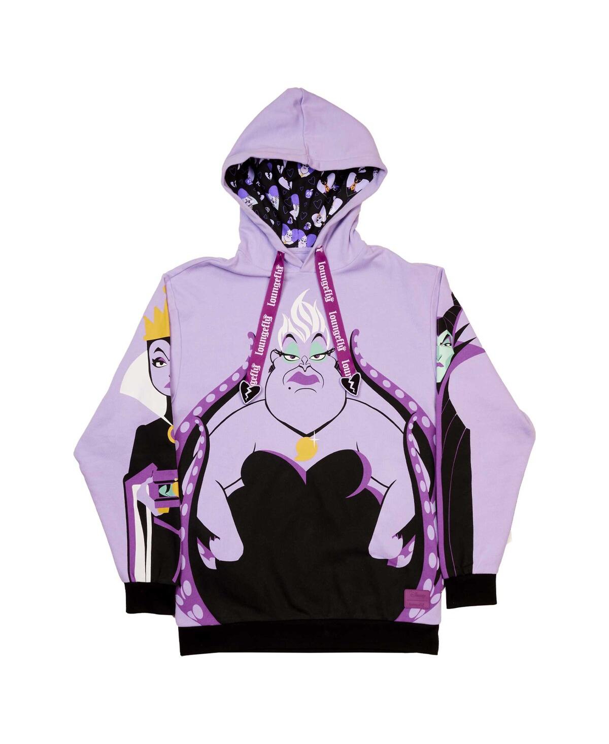 Shop Loungefly Men's And Women's  Purple Disney Villains Curse Your Hearts Pullover Hoodie