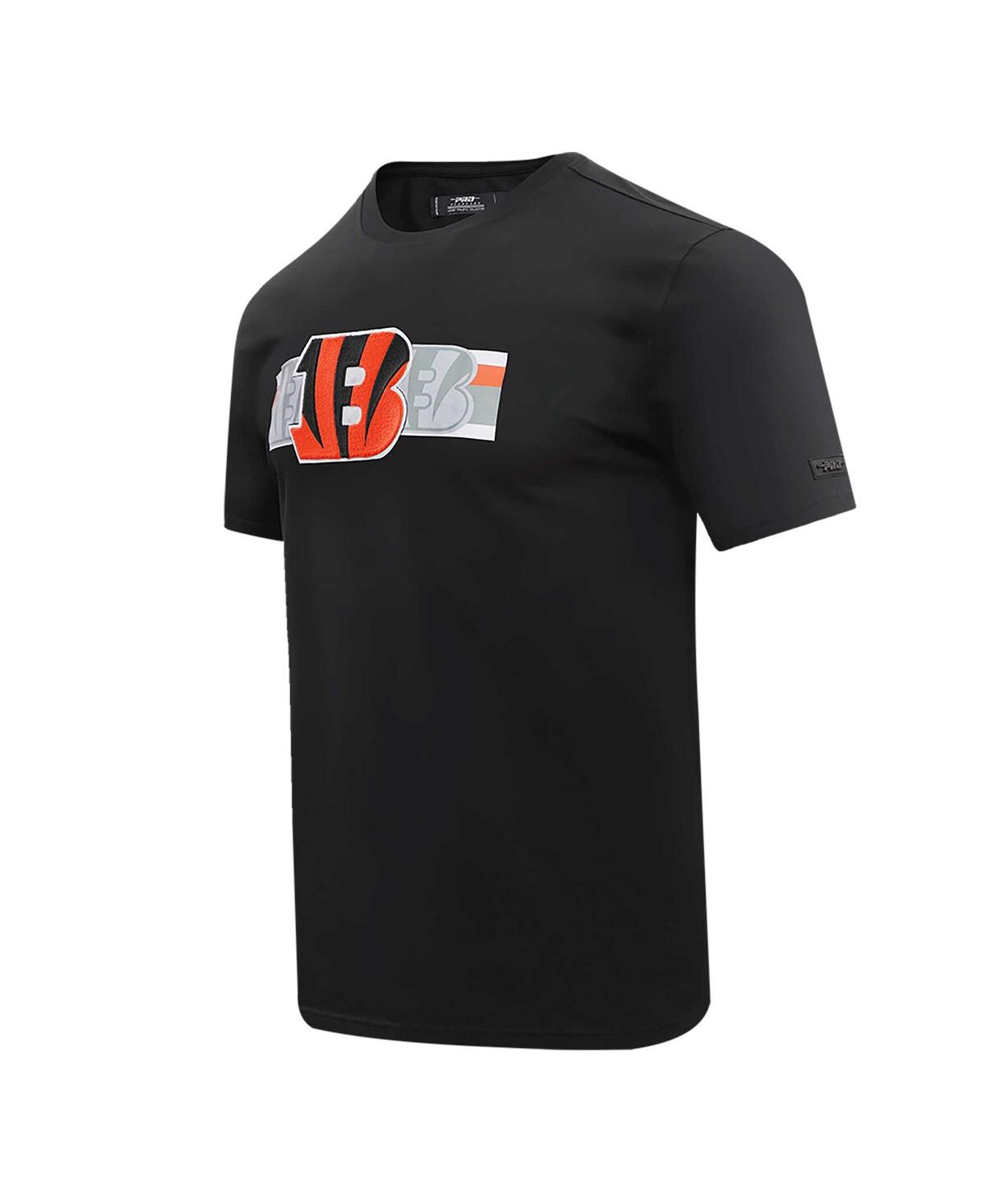 Shop Pro Standard Men's  Black Cincinnati Bengals Retro Striper T-shirt