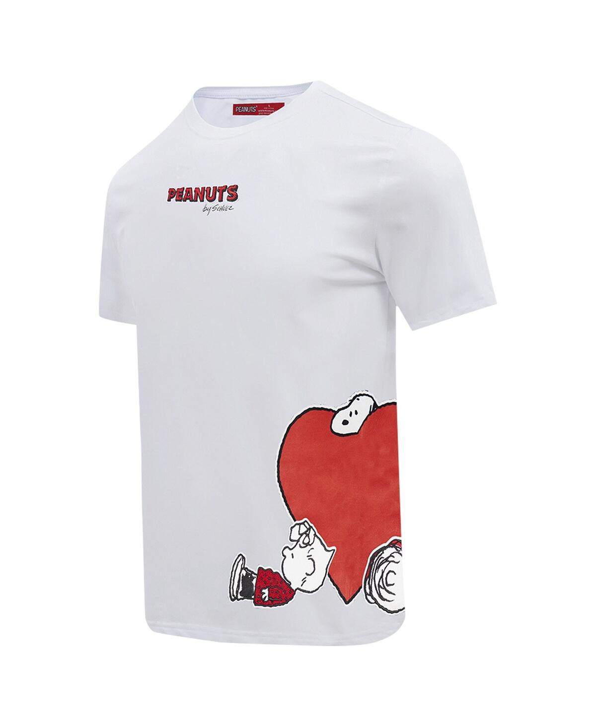 Shop Freeze Max Men's  Snoopy White Peanuts Loves Flowers T-shirt
