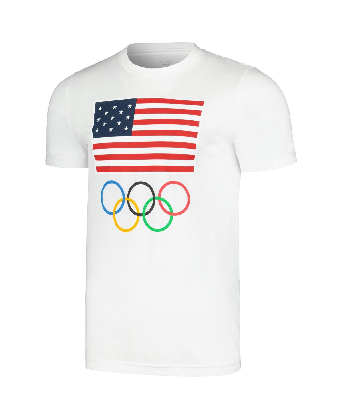 Shop Outerstuff Men's White Team Usa Flag Five Rings T-shirt