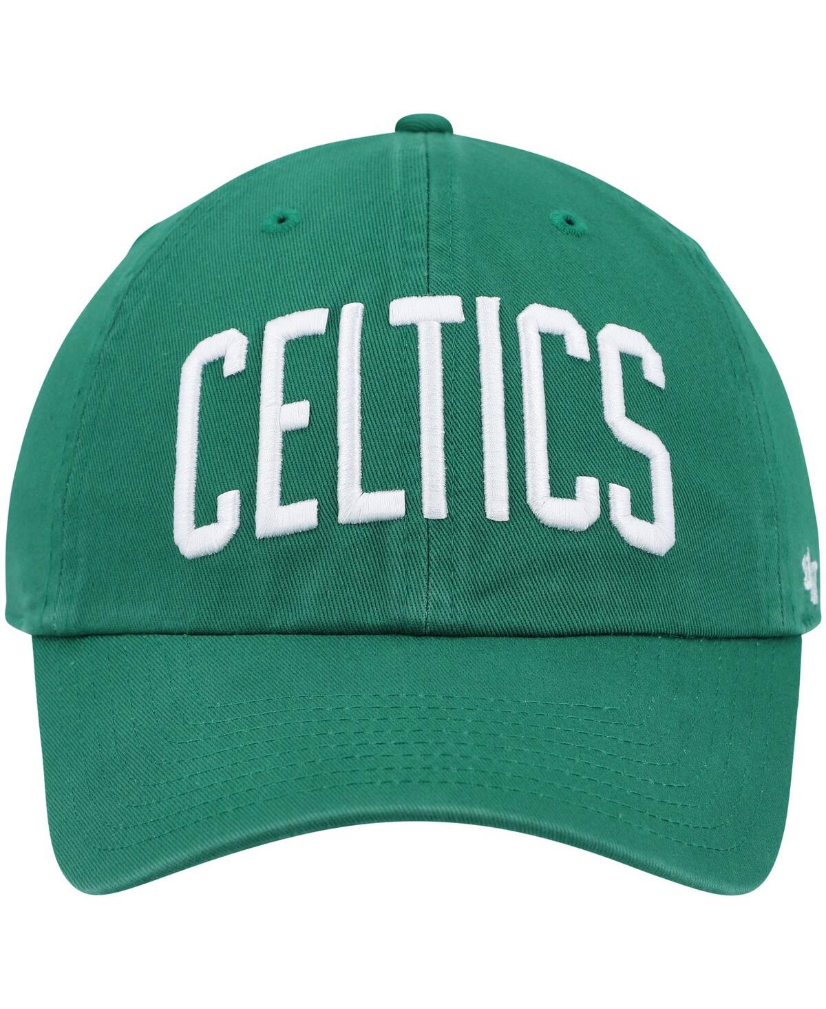 47 Brand Men's ' Kelly Green Boston Celtics Clean Up Wordmark Adjustable Hat In Kelly Green