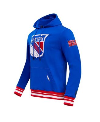 Men's Blue New York Rangers Retro Classic Fleece Pullover Hoodie