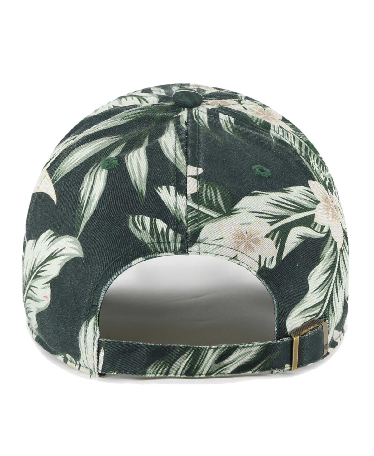Men's '47 BrandMichigan State Spartans Tropicalia Clean Up Adjustable Hat - Green