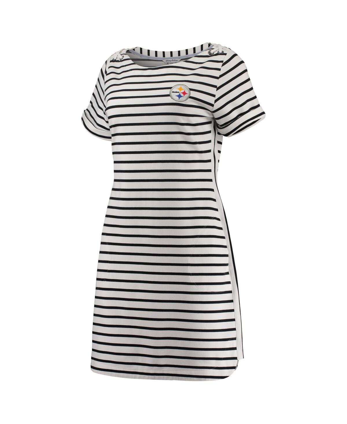 Shop Tommy Bahama Women's  White Pittsburgh Steelers Tri-blend Jovanna Striped Dress