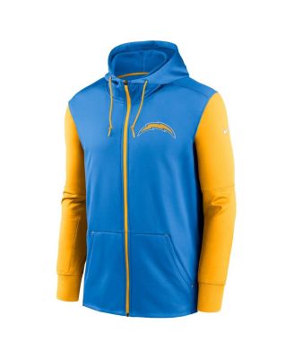 Men's Powder Blue Los Angeles Chargers Performance Full-Zip Hoodie