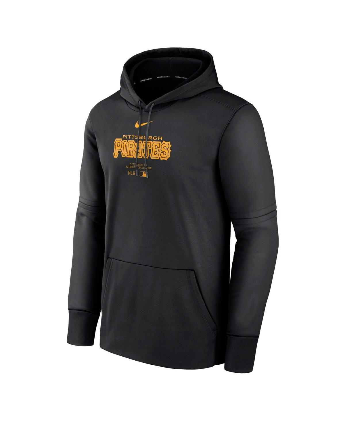 Men's NikePittsburgh Pirates Authentic Collection Practice Performance Pullover Hoodie - Black