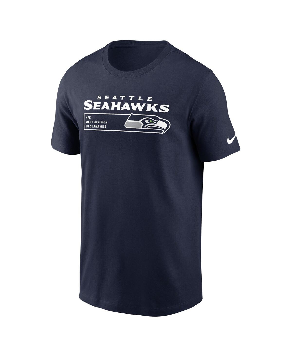 Shop Nike Men's  College Navy Seattle Seahawks Division Essential T-shirt