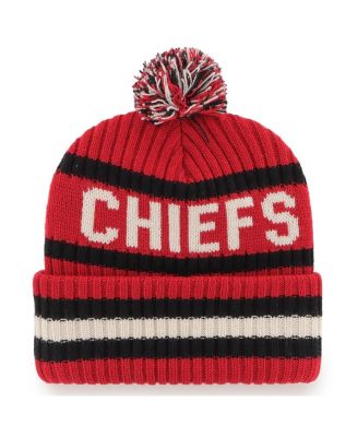 Men's Red Kansas City Chiefs Bering Cuffed Knit Hat with Pom