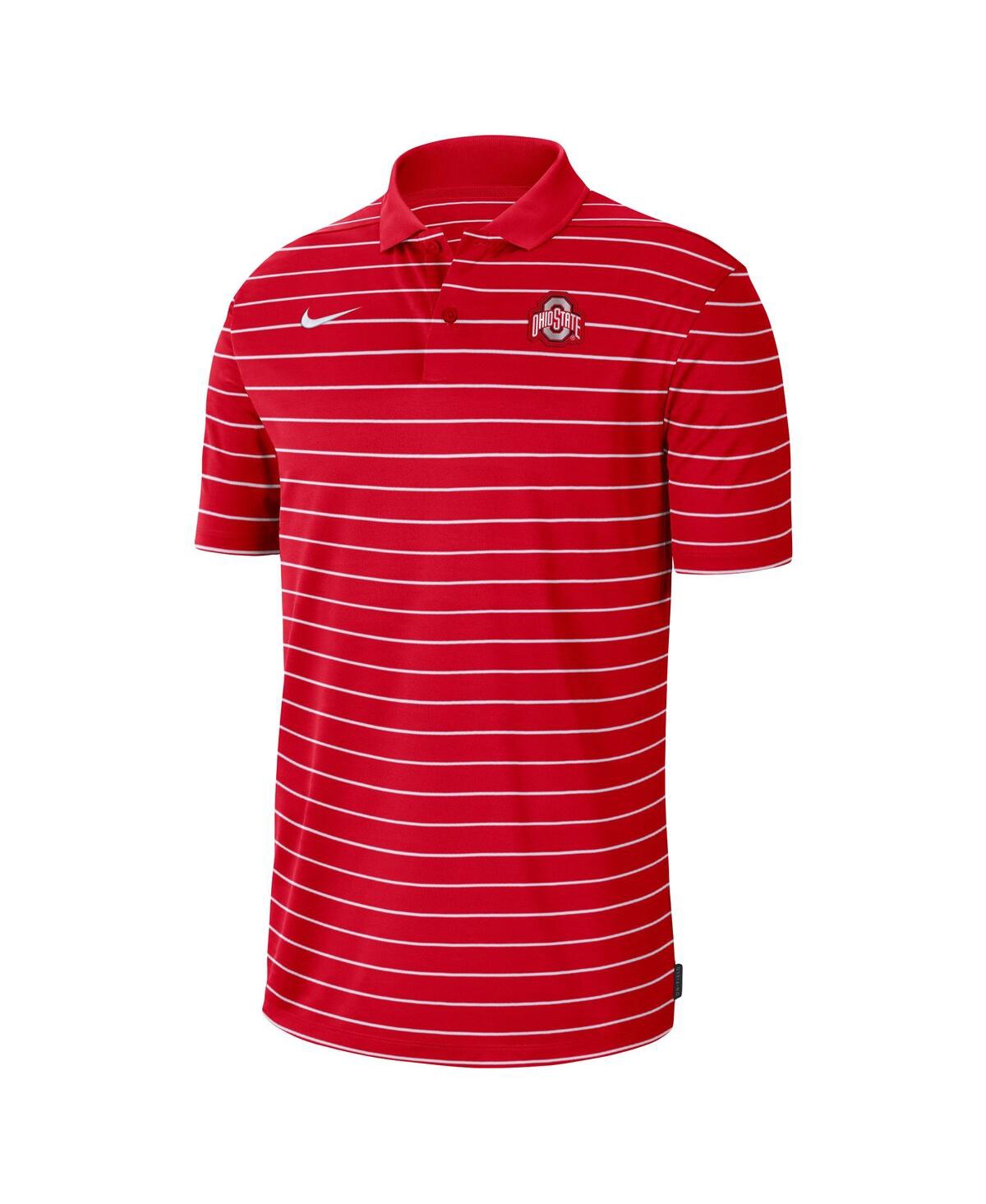 Shop Nike Men's  Scarlet Ohio State Buckeyes Icon Victory Coaches 2023 Early Season Performance Polo Shirt