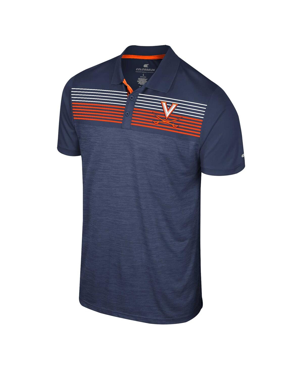 Shop Colosseum Men's  Navy Virginia Cavaliers Langmore Polo Shirt
