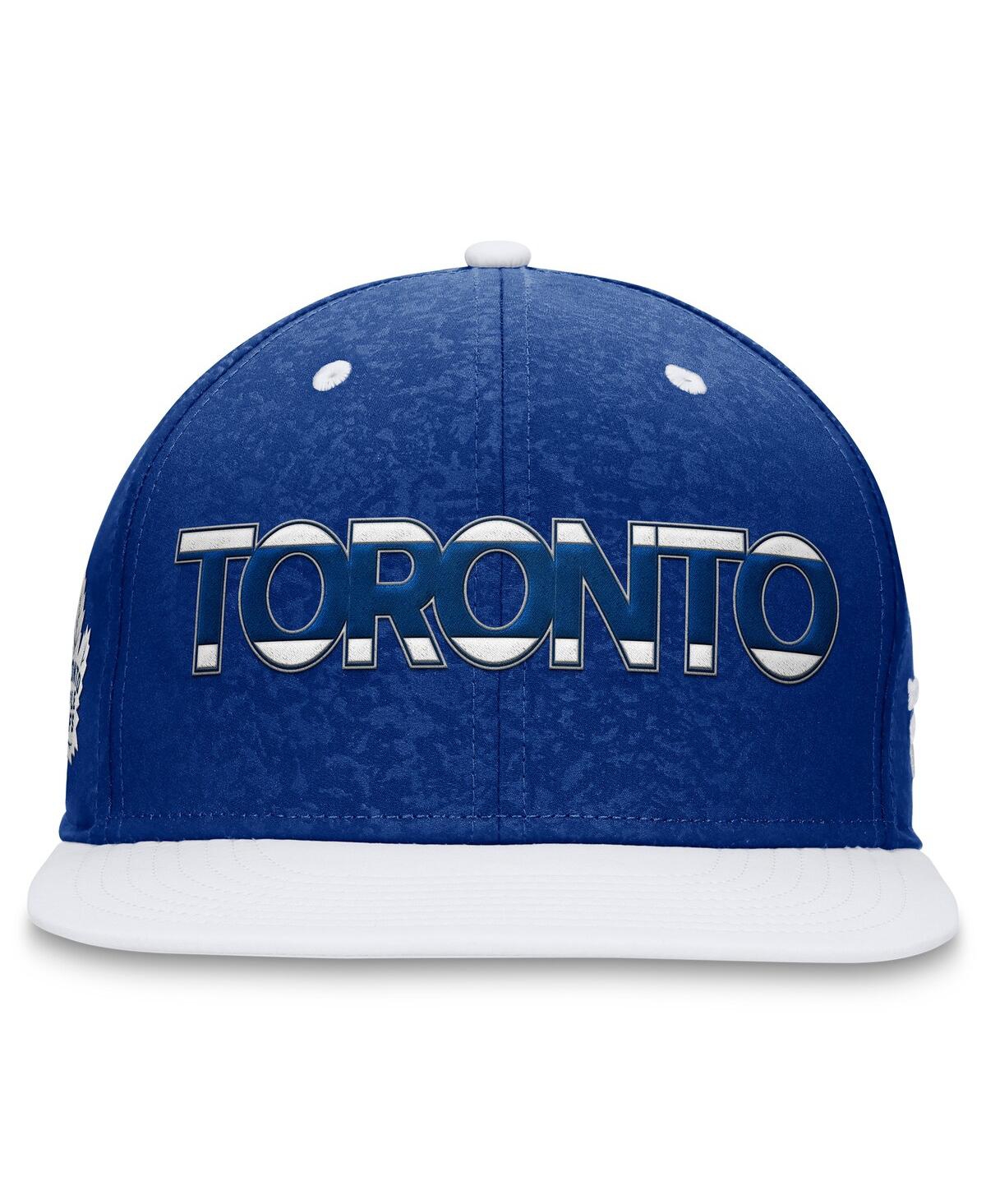 Men's Fanatics White Toronto Maple Leafs Authentic Pro Rink Two-Tone Snapback Hat - White