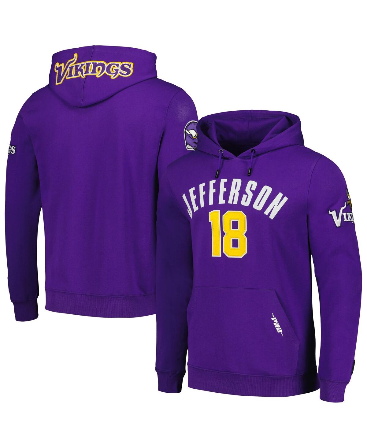Shop Pro Standard Men's  Justin Jefferson Purple Minnesota Vikings Player Name And Number Pullover Hoodie